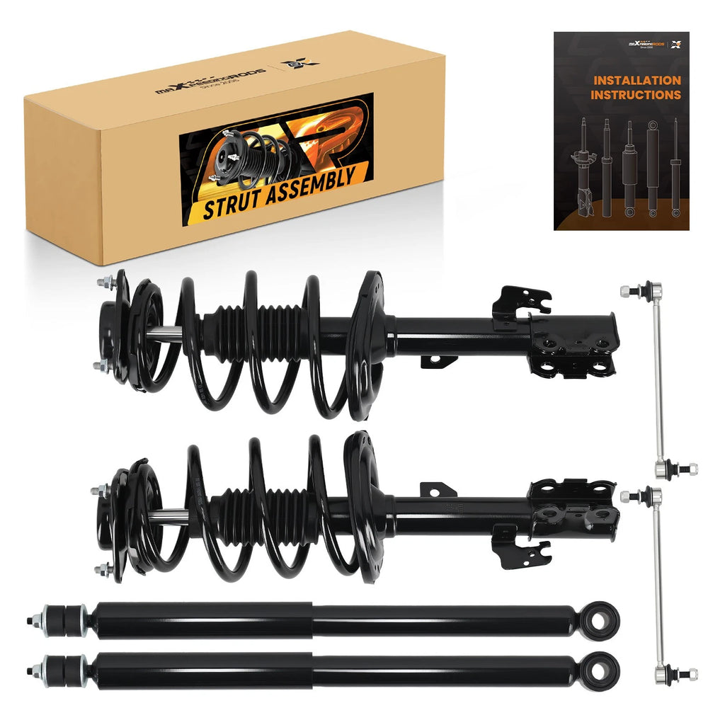 FWD Front Struts w/ Springs, Sway Bars, Rear Shocks for Toyota Sienna (2011–2014)