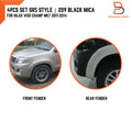 Front 209 Black Fender Flares for Toyota Hilux Ute (2011-2014)