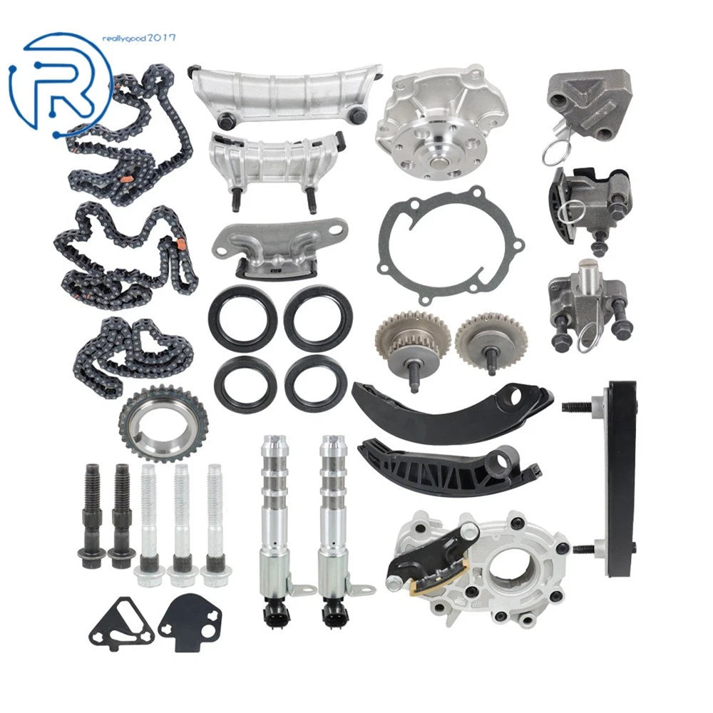 Timing Chain Kit, Oil Pump, Water Pump, VTC Solenoid for Chevy Traverse GMC (2007–2016)