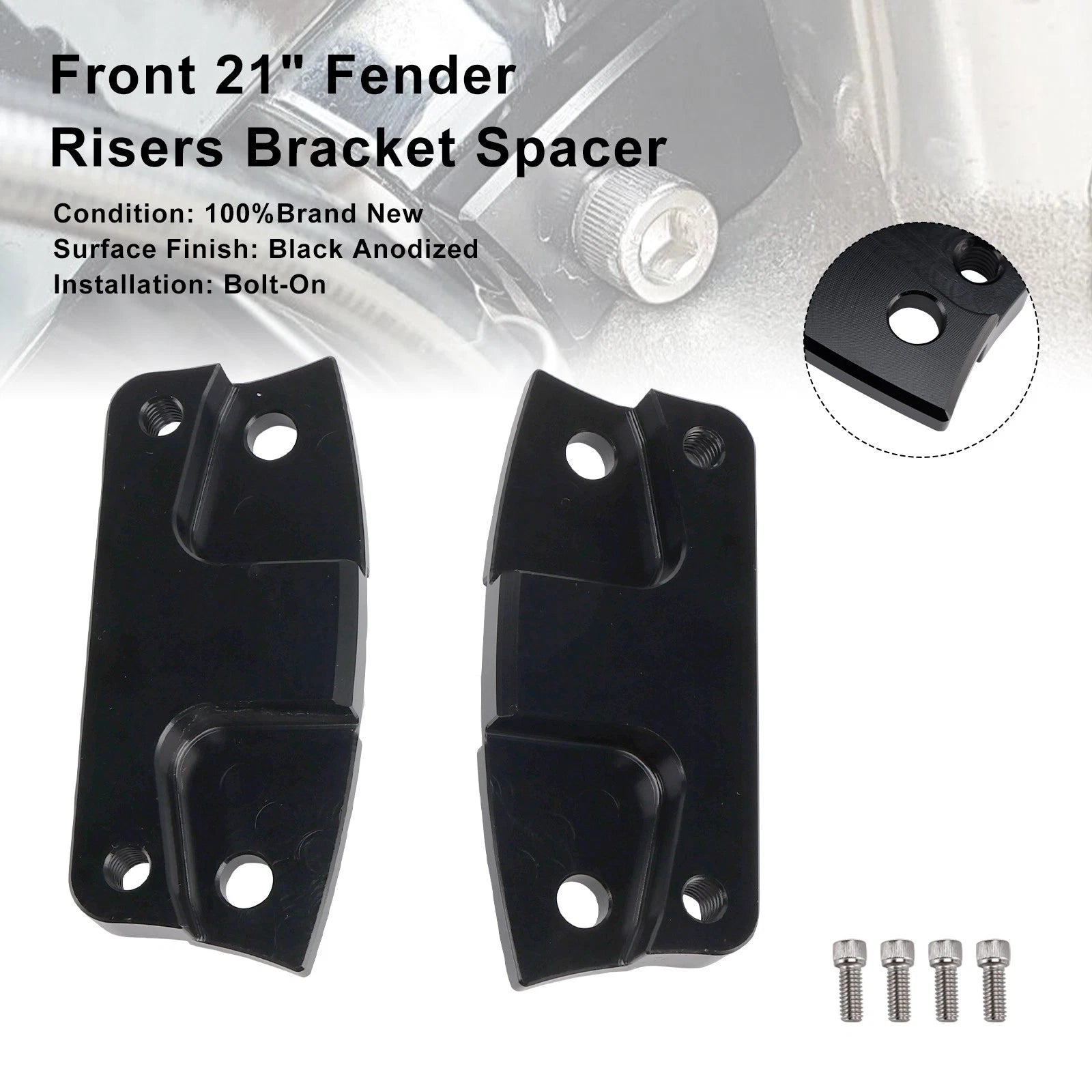 Front Fender Risers Bracket Spacer for Harley Touring Electra Street Glide (2014–2023)