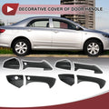 Set of 4 Car Door Handle Covers for Honda Accord (2008–2012) Black ABS
