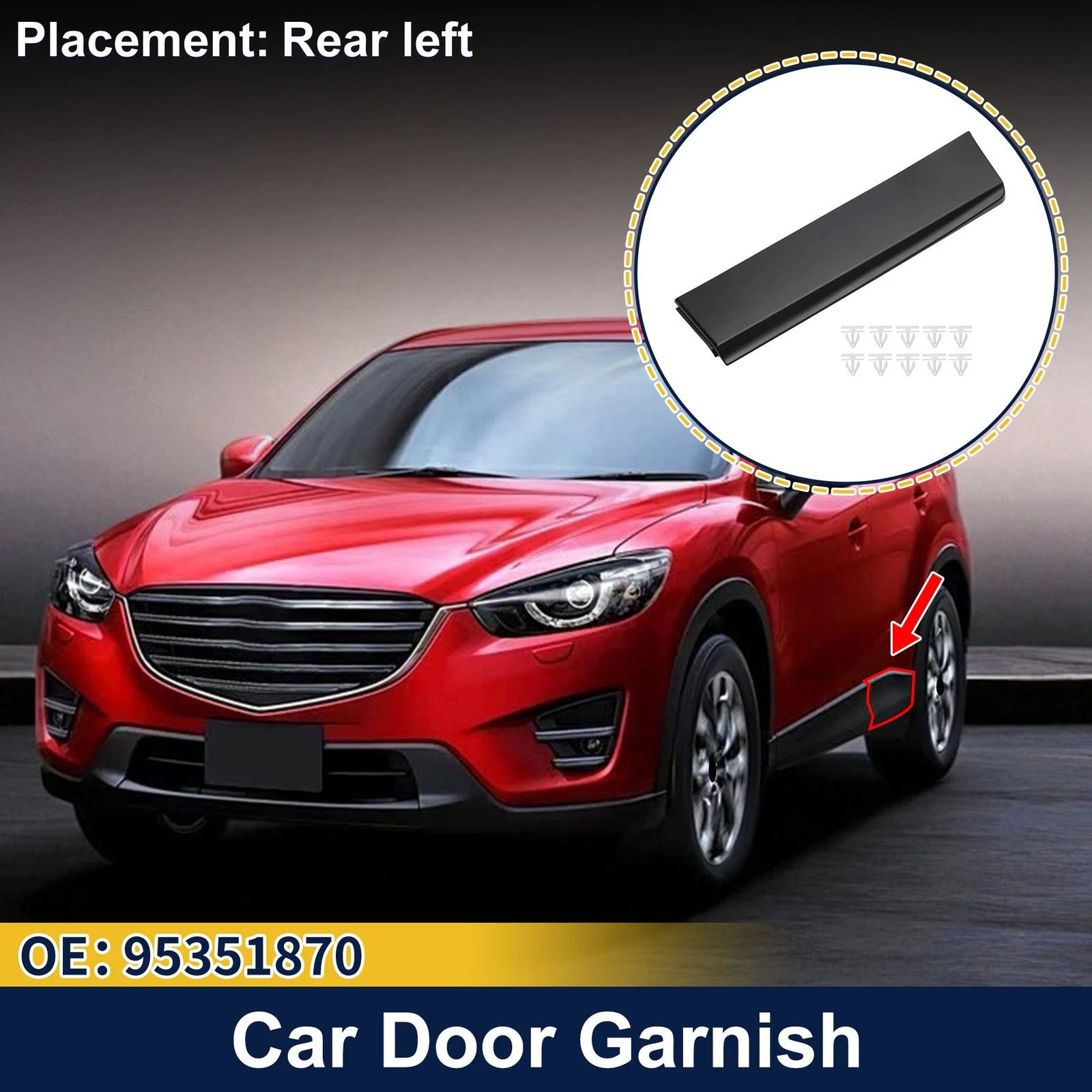 Door Side Lower Trim Rear Left No. 95351870 for Buick Encore (2013–2019)