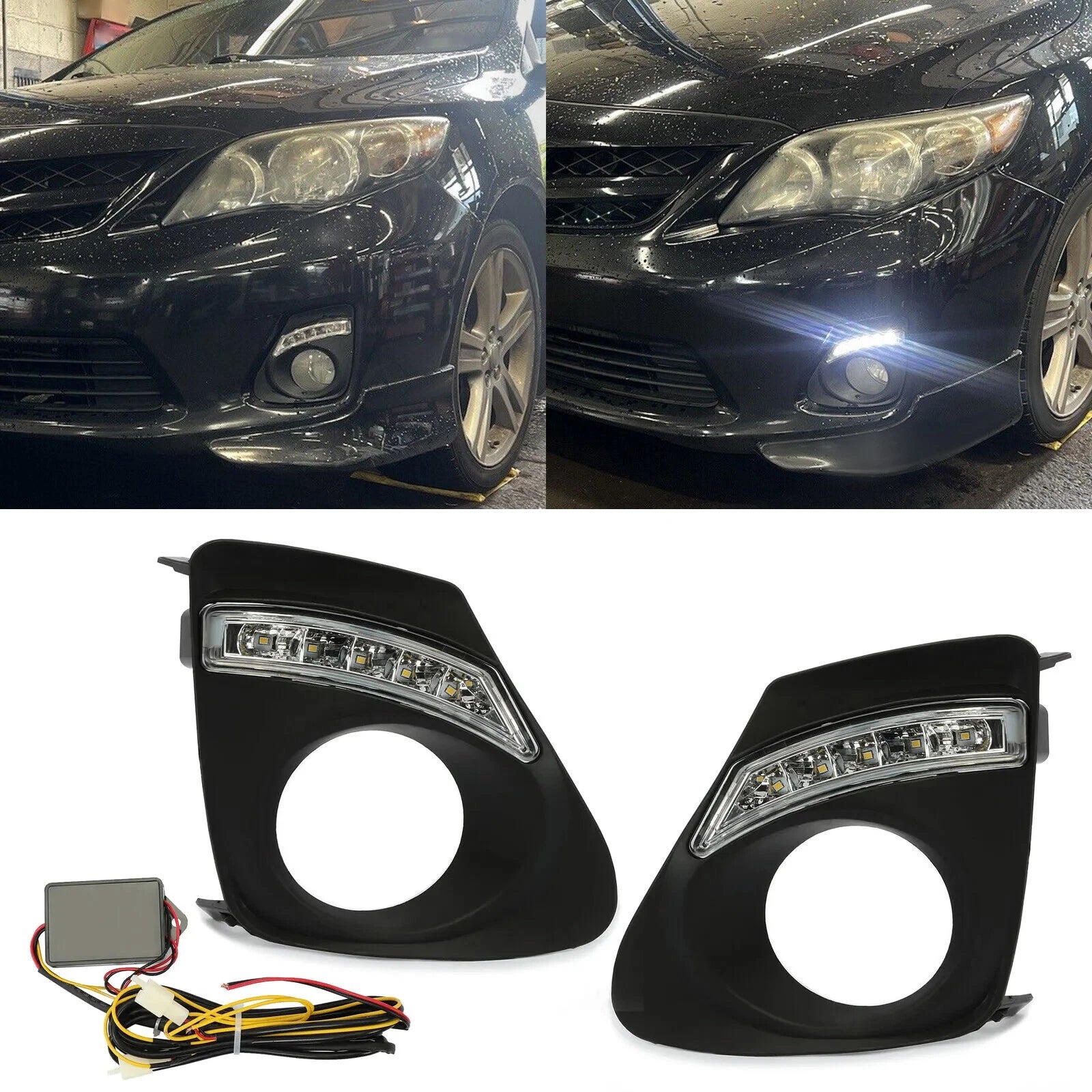 DRL Daytime Running Light with Bezel for Toyota Corolla (2011–2013)