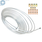 25Ft 3/16 Inch Brake Line Kit for Universal Vehicles (Zinc Coated)
