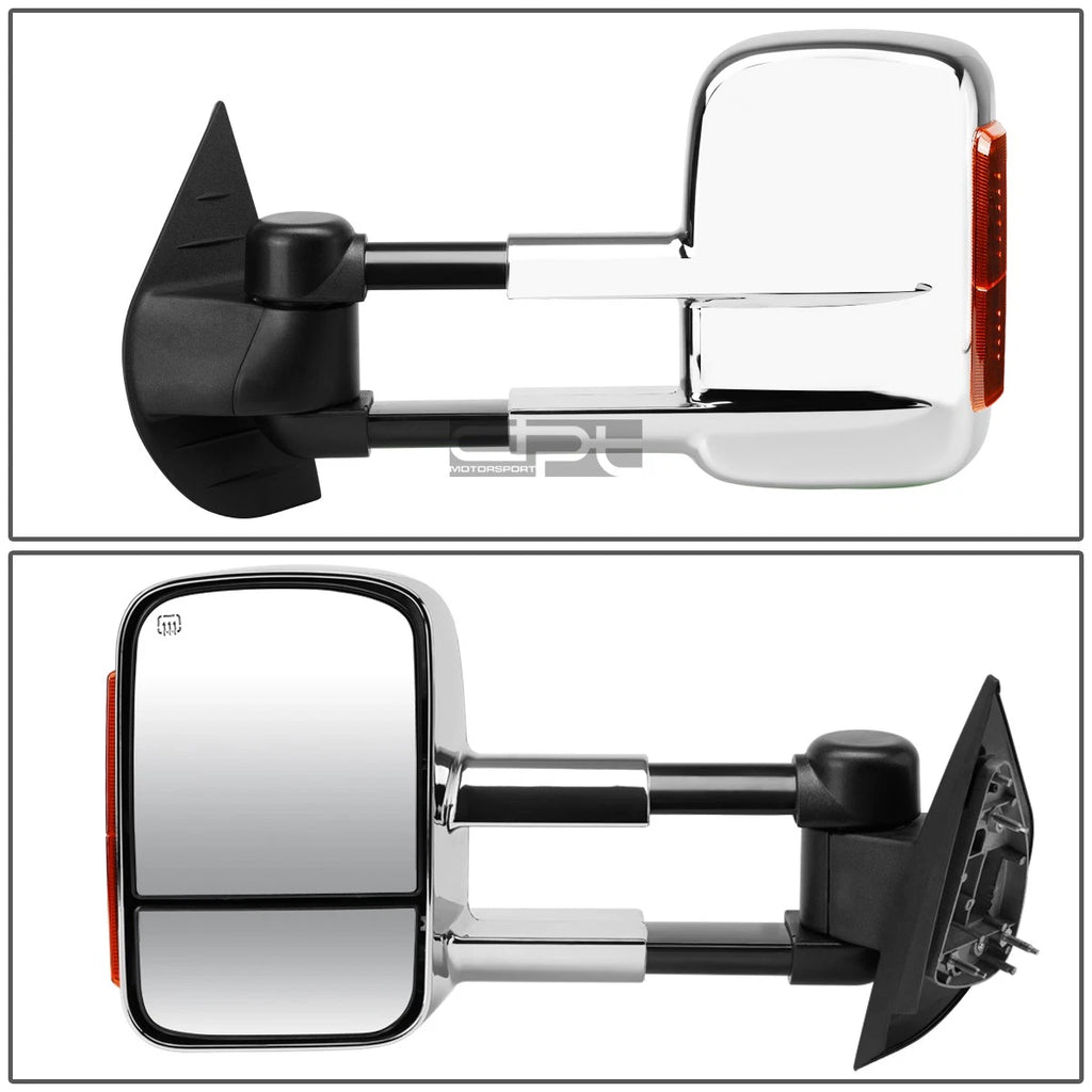 Set of 2 LED Chrome Towing Side Mirrors for Silverado/Sierra (2007–2013)