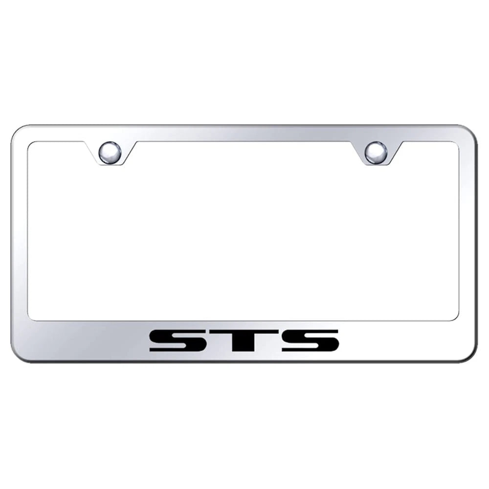 Stainless Steel License Plate Frame - Officially Licensed for Cadillac STS