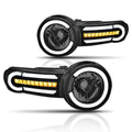 LED DRL Headlight for FJ Cruiser (2007–2014) w/ Chasing Turn Signal Lamp