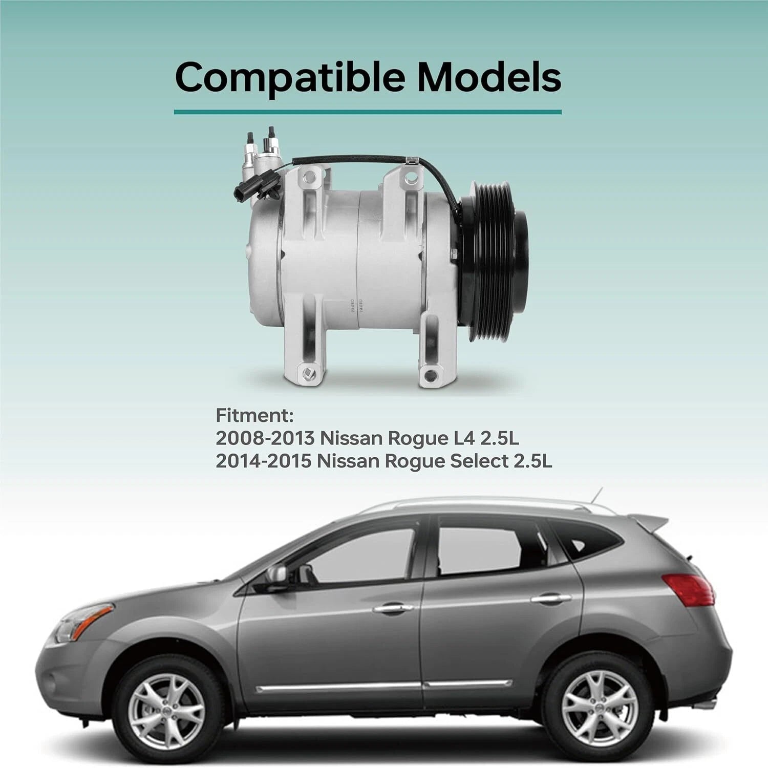 Air Conditioning Compressor for Nissan Rogue 2.5L (2008-2013)