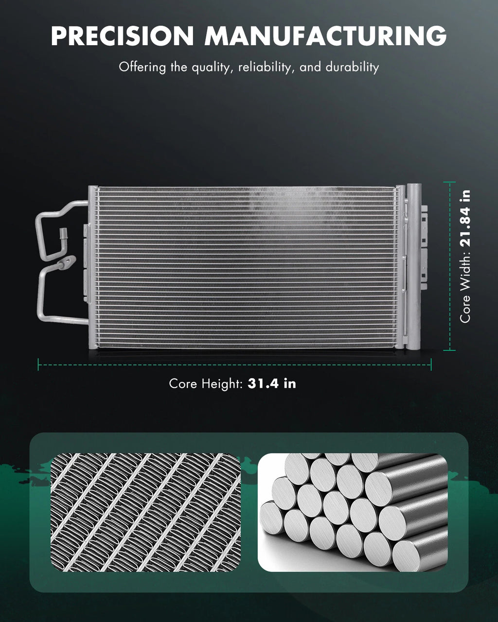 A/C Aluminum Condenser 3474 for Chevy Impala (2006–2013) V6 3.6L
