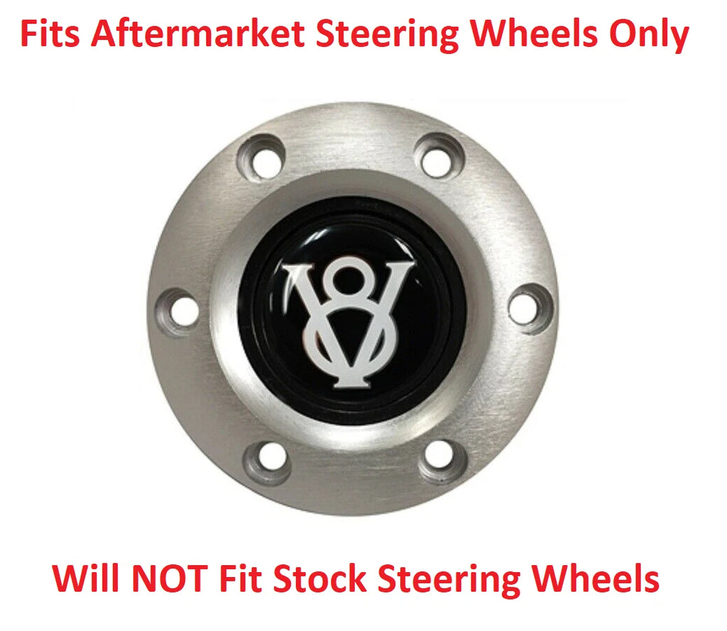 Brushed Horn Button 6 Hole for Ford V8 Emblem Steering Wheel (1949–1956)