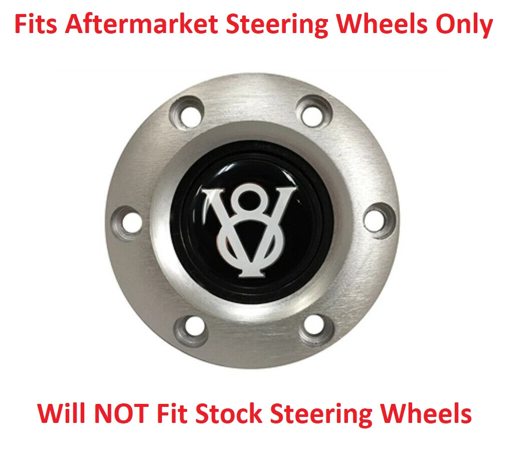 Brushed Horn Button 6 Hole for Ford V8 Emblem Steering Wheel (1949–1956)