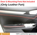 Front Insert Door Leather Cover for Honda Civic (2016–2019) Red Stitch