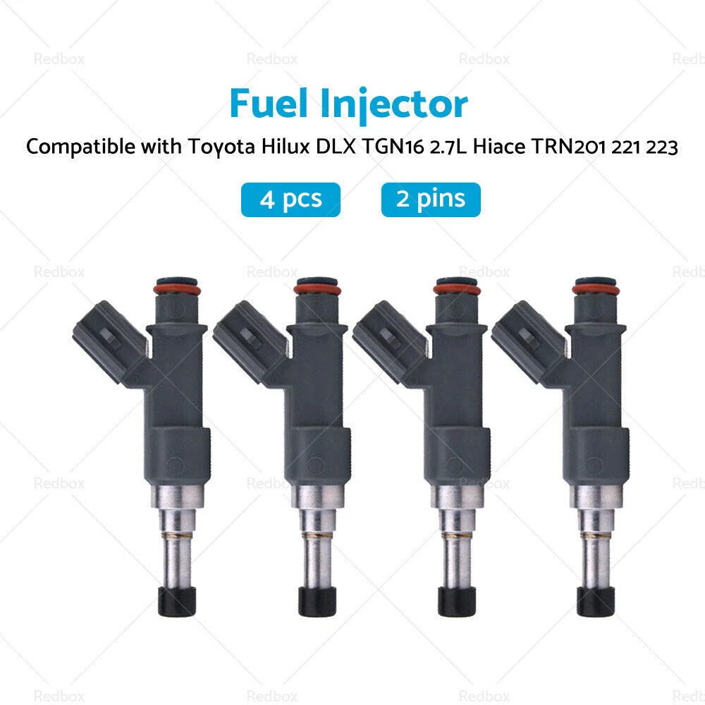 4X Fuel Injector for Toyota Hilux DLX TGN16, Hiace TRN201, TRH223 2.7