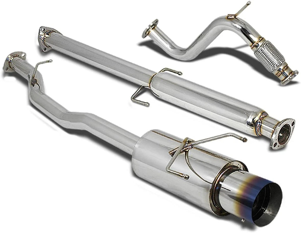Catback Exhaust 4.5" Muffler Burn Tip + Silencer for Honda Accord (1994–1997)