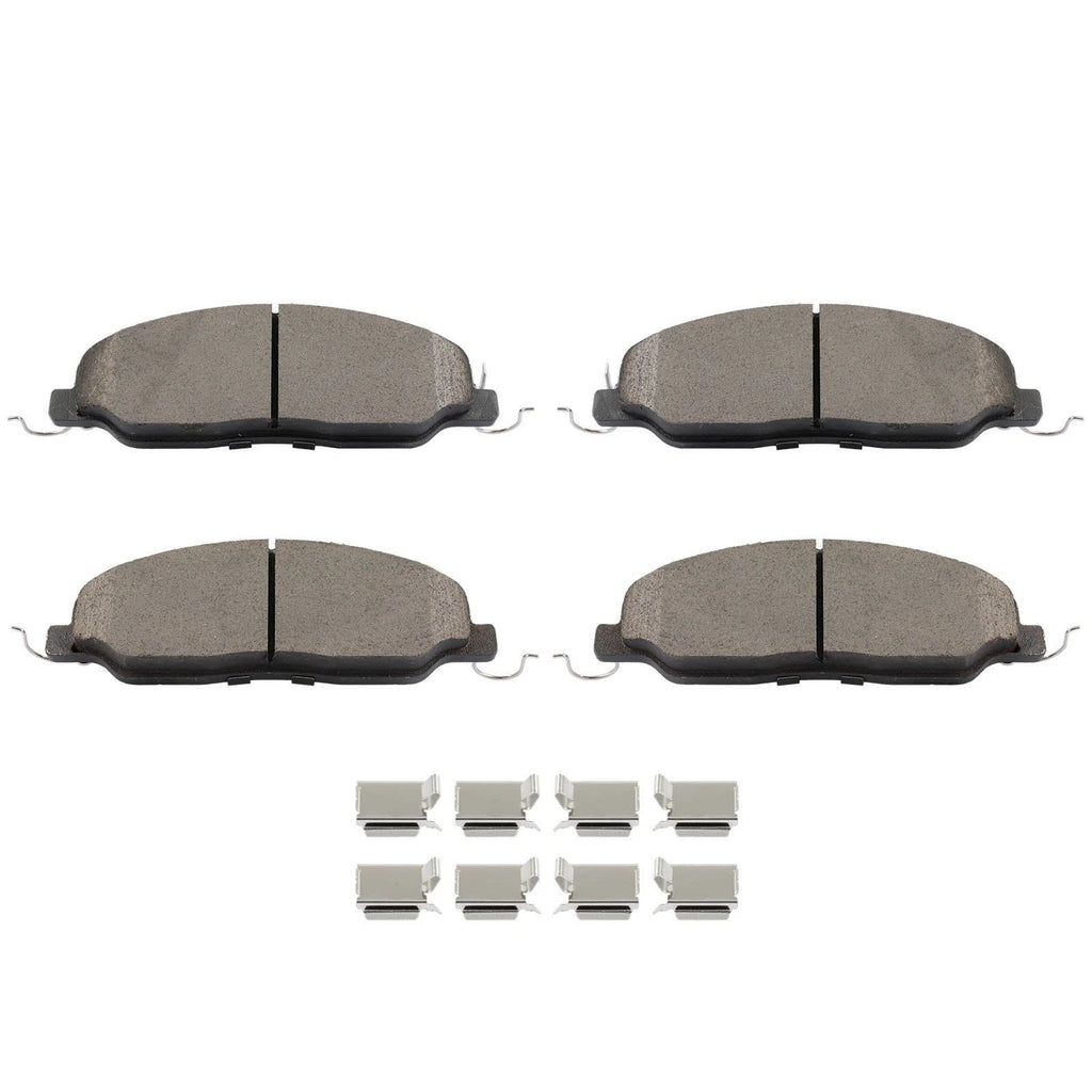 Front Ceramic Brake Pads with Hardware for Ford Mustang (2010–2012)