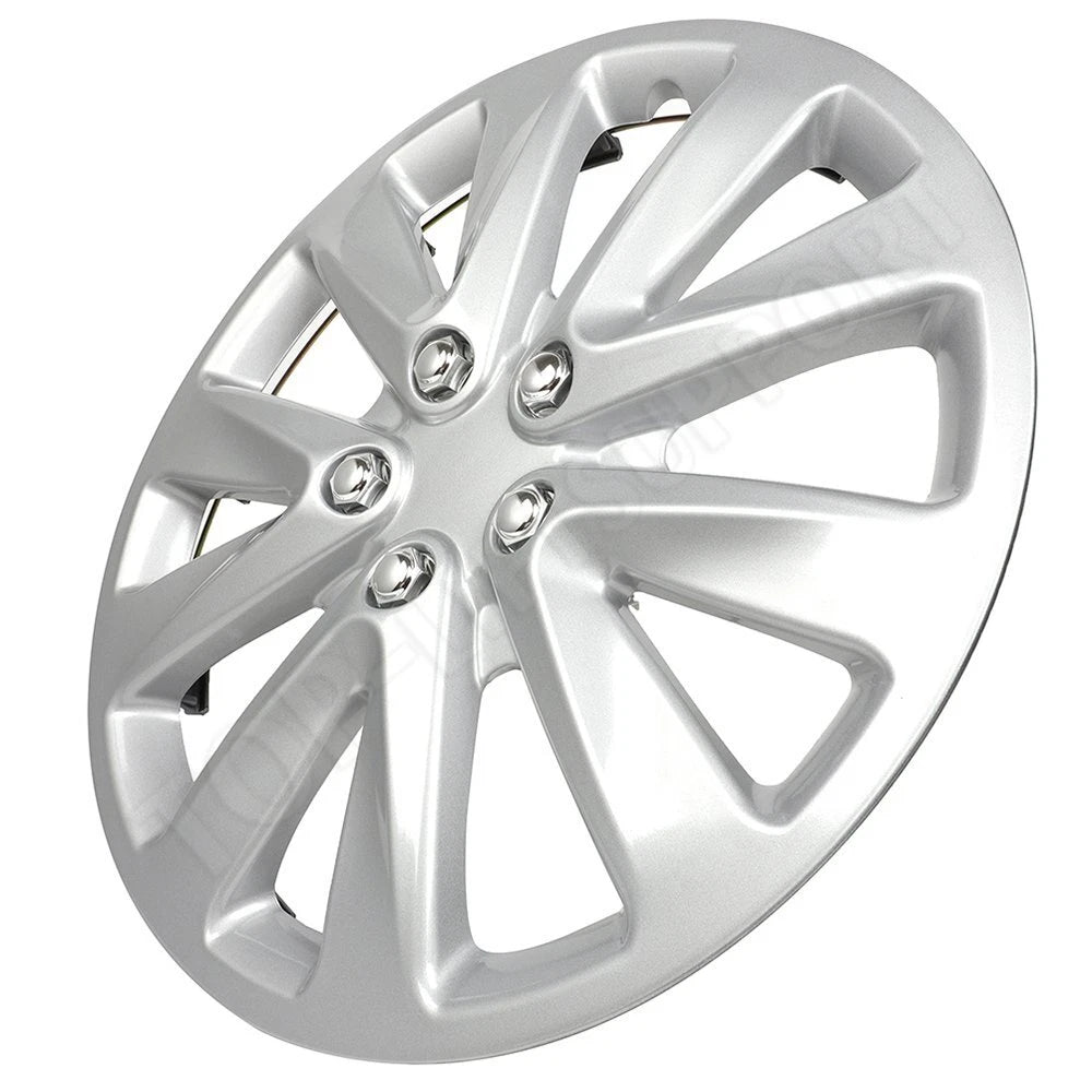Set of 4 Silver 16" Wheel Hub Caps for Universal R16 Tires