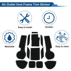 13 Pcs Non-Slip Mat for Suzuki S-Cross III Hybrid SUV (2022–2025) PVC Black