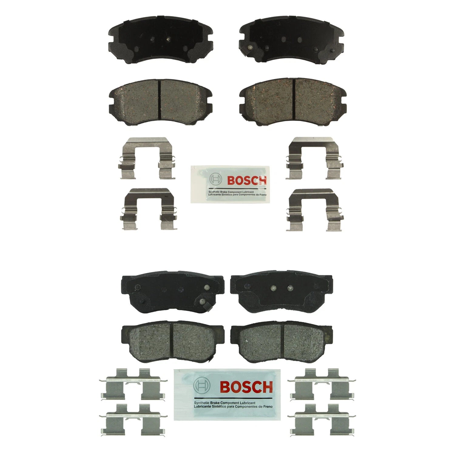Set of 4 Bosch Blue Ceramic Disc Brake Pads for Hyundai Elantra Tucson (2011–2023)
