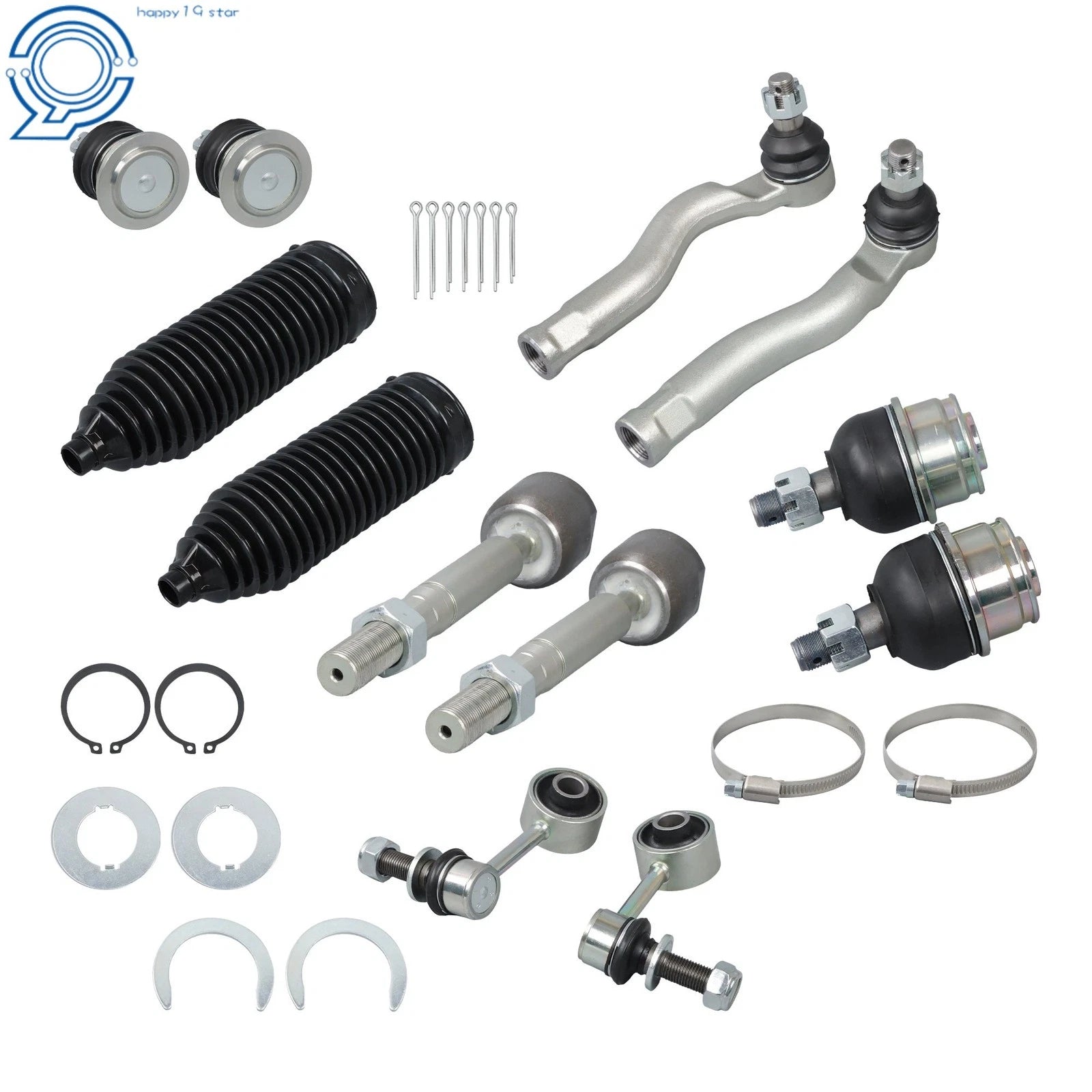 Set of 4 Ball Joints & Tie Rod Ends for Toyota Sequoia (2008–2019)