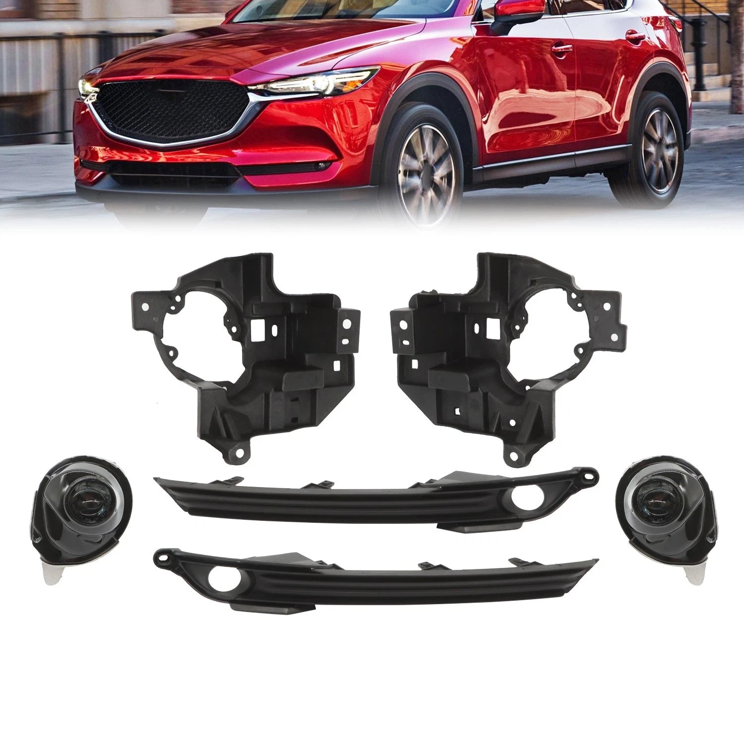 LED Clear Fog Lights Kit for Mazda CX-5 (2017–2021) Left+Right Pair