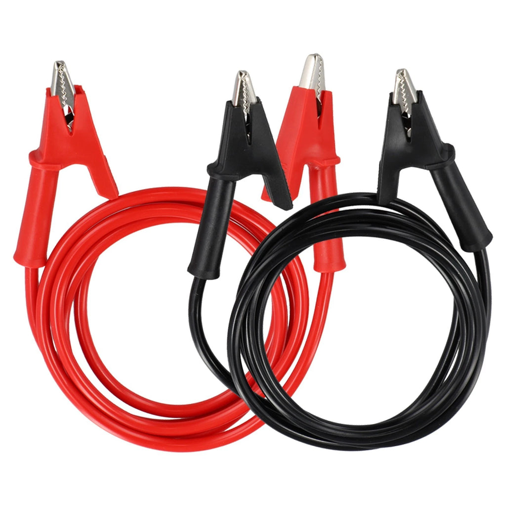Test Leads Set of 2 for Universal Applications (39.60" Clips, Silicone-PVC, Copper Clips)