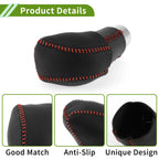 Car Gear Shift Knob Cover for Lexus RX350 2023-2024 Black Red Faux Leather