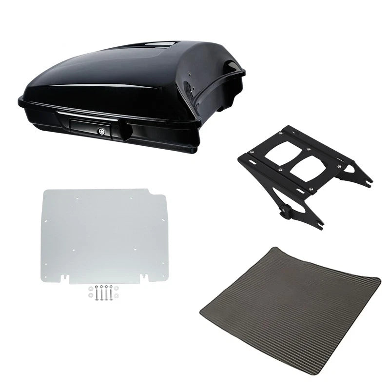 Black Razor Trunk Luggage Mount Rack Plate for Harley Street Glide (2014–2026)