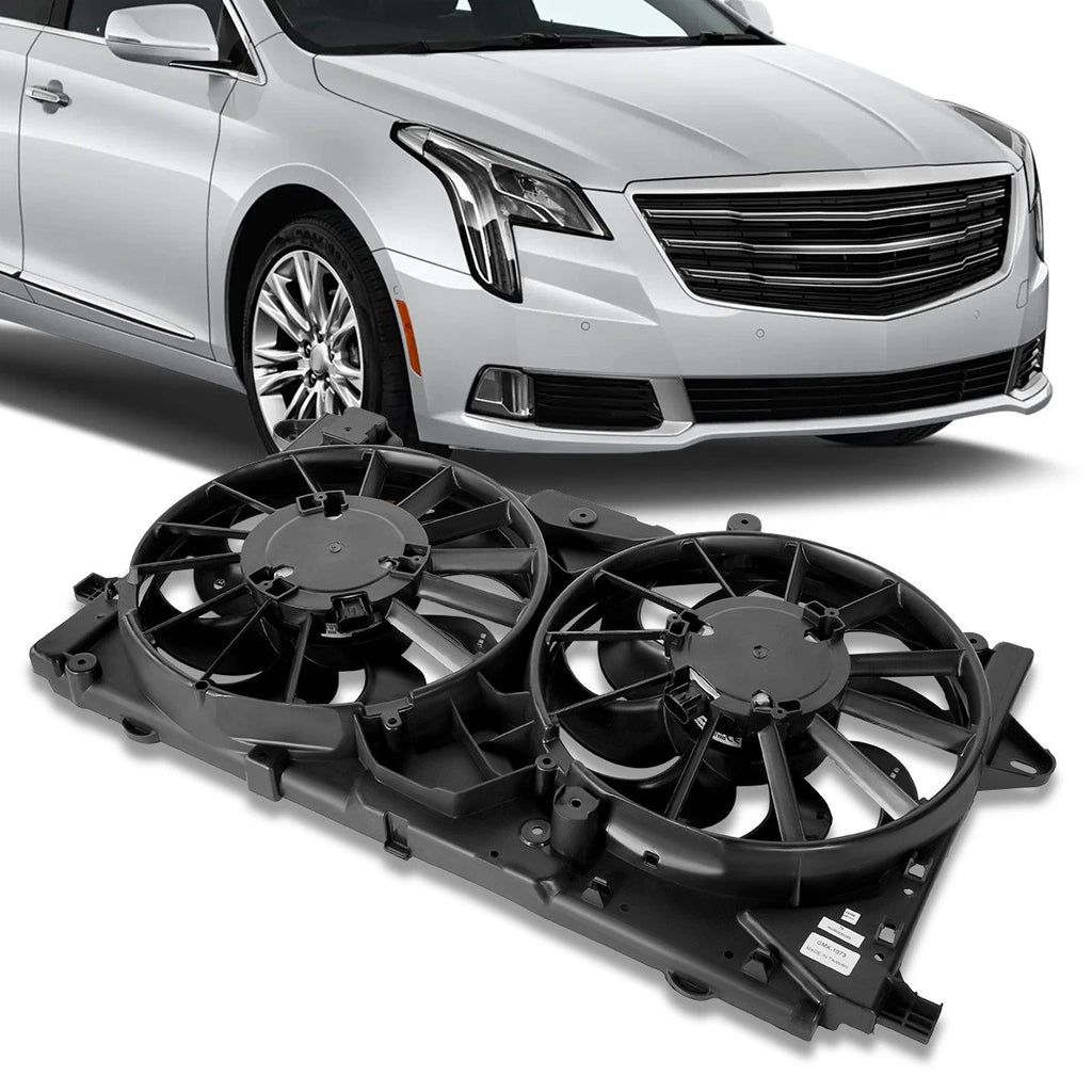 Dual Radiator & AC Condenser Cooling Fan for Impala Malibu Cadillac XTS (2013–2018)