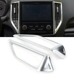 Matte Silver Front Middle Air Vent Covers for Subaru Forester (2019-2022)