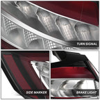 Chrome Red LED Outer Taillight Assembly for Ford Edge (2015–2018)