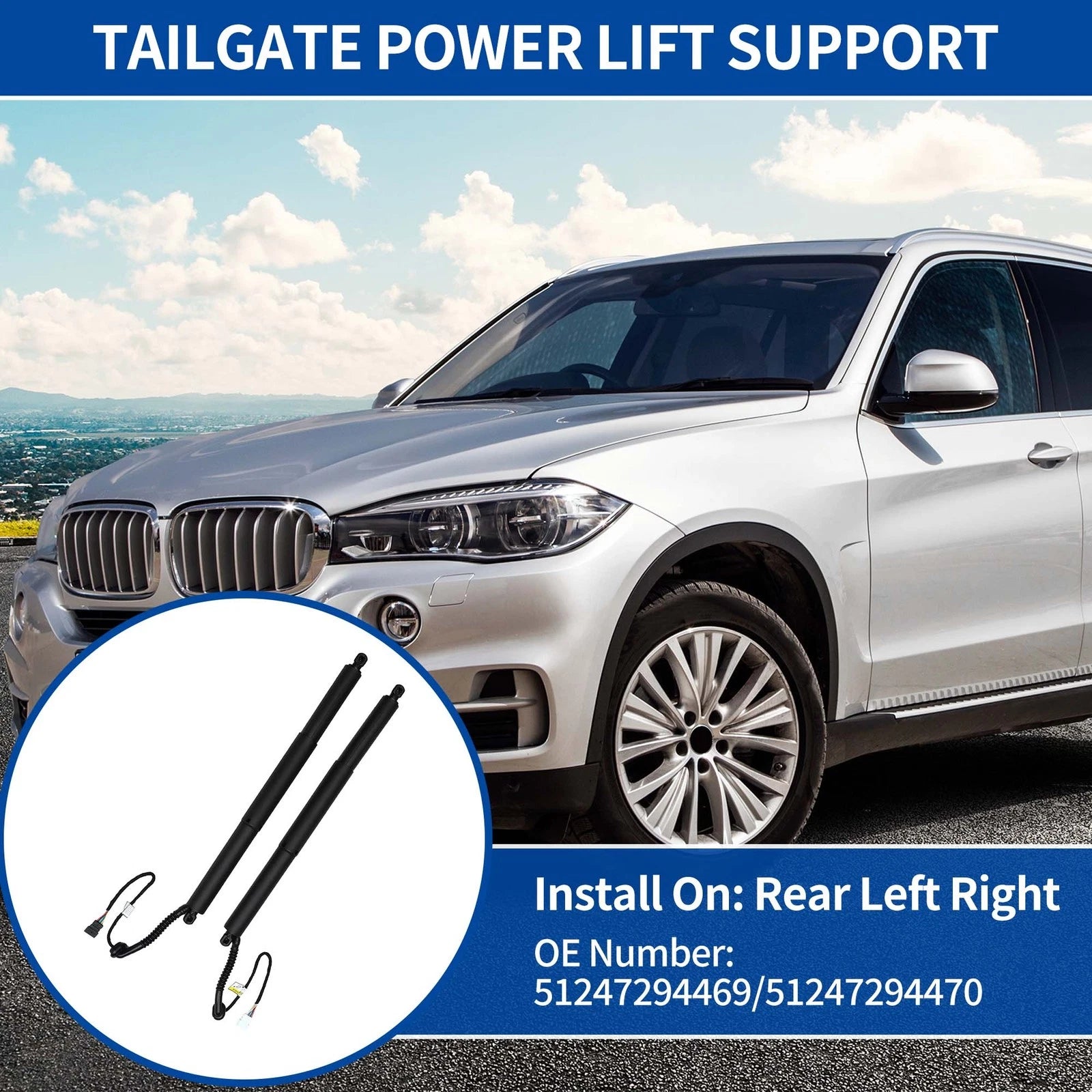 Rear LH RH Tailgate Power Lift Support for BMW X5 F15 F85 (2015–2016) No. 51247294469