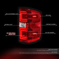 LED Tail Lights Brake Lamps for Chevy Silverado GMC Sierra (2014–2019)