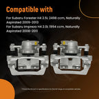 Set of 2 Rear Disc Brake Calipers for Subaru Forester (2009–2013) WRX (2012–2021)