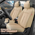 Set of 2 Universal Seat Covers for 1st 2nd Row (Beige)