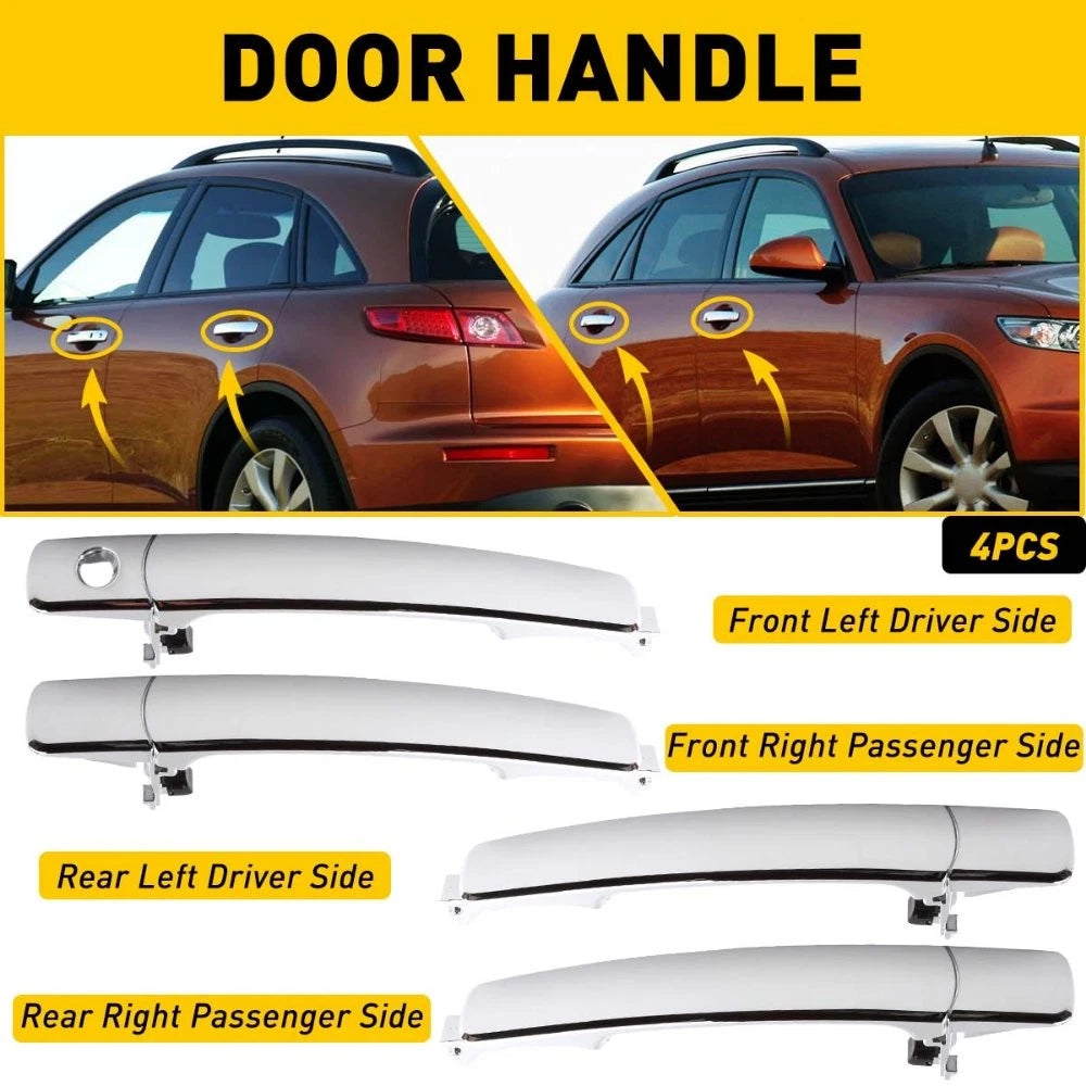 Set of 4 Door Handles for Nissan Rogue Murano Infiniti (2003–2007)