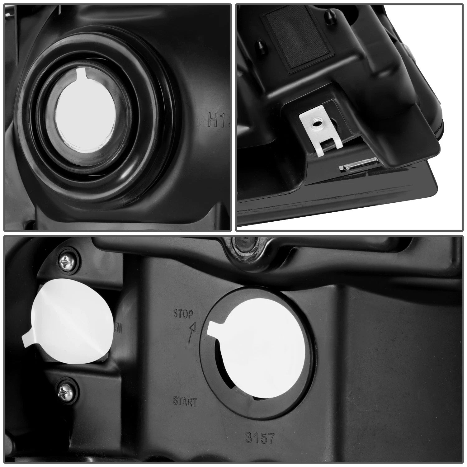 Pair of Smoked/Clear Corner Headlight Lamps for Ford Super Duty (2005–2007)