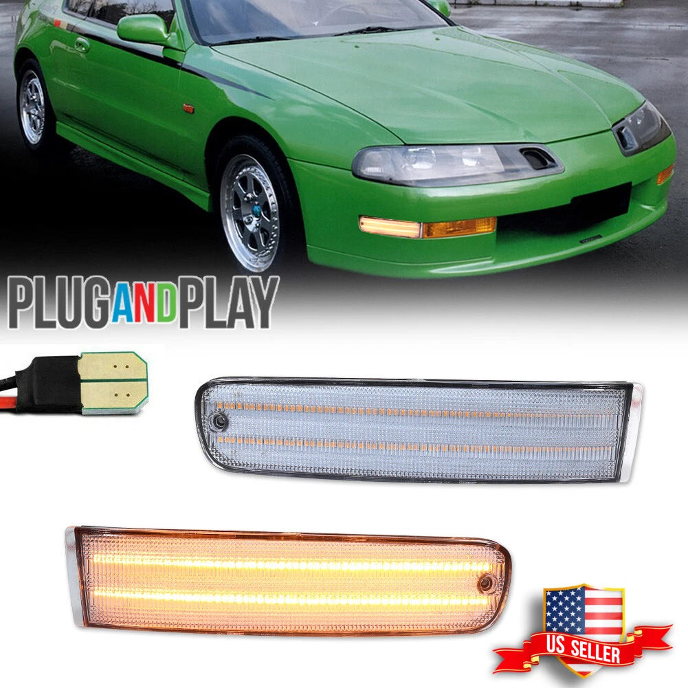 Clear Amber LED Turn Signal Light for Honda Prelude (1992–1996)