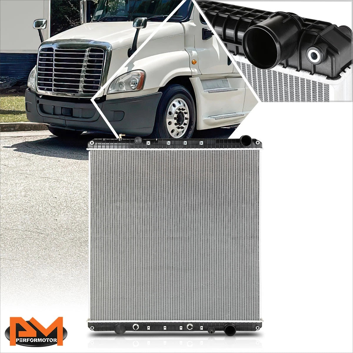 2-Row Aluminum Cooling Radiator for Freightliner Classic/Cascadia (2008–2013)