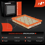 2X Engine Air Filter for Nissan Rogue (2008-2013), Sentra (2007-2019), Juke (2011-2017)