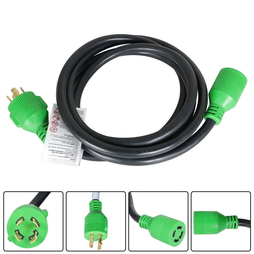 30 Amp Generator Extension Cord for NEMA L14-30P/L14-30R (10FT)
