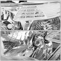 Pair Chrome Housing Amber Corner Headlights for Toyota Highlander (2008–2010)