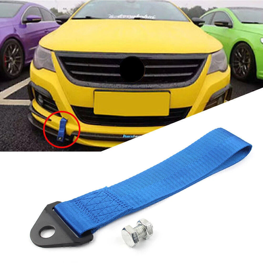 Racing Car Towing Strap Belt Hook for Universal Rear/Front Bumper (Rally)