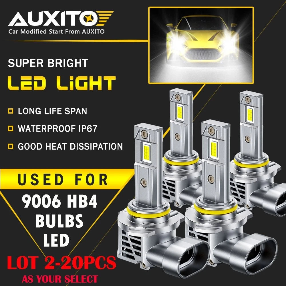 2X AUXITO 9006 LED Headlight Bulbs for M6S EV (2020–2023)