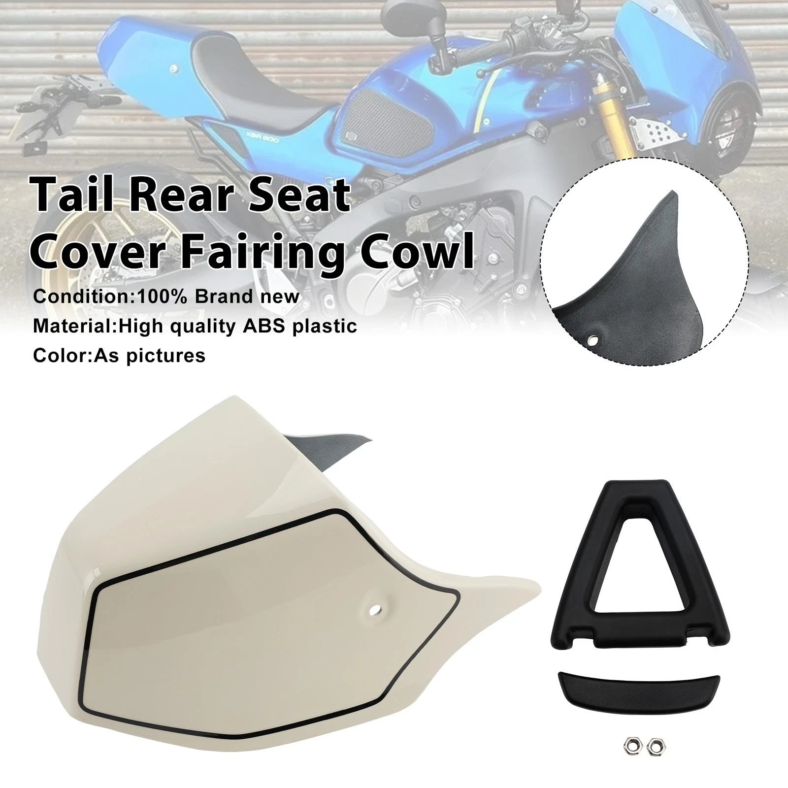 Rear Tail Pillion Seat Fairing Cover for Yamaha XSR900 (2022–2025) Ivory