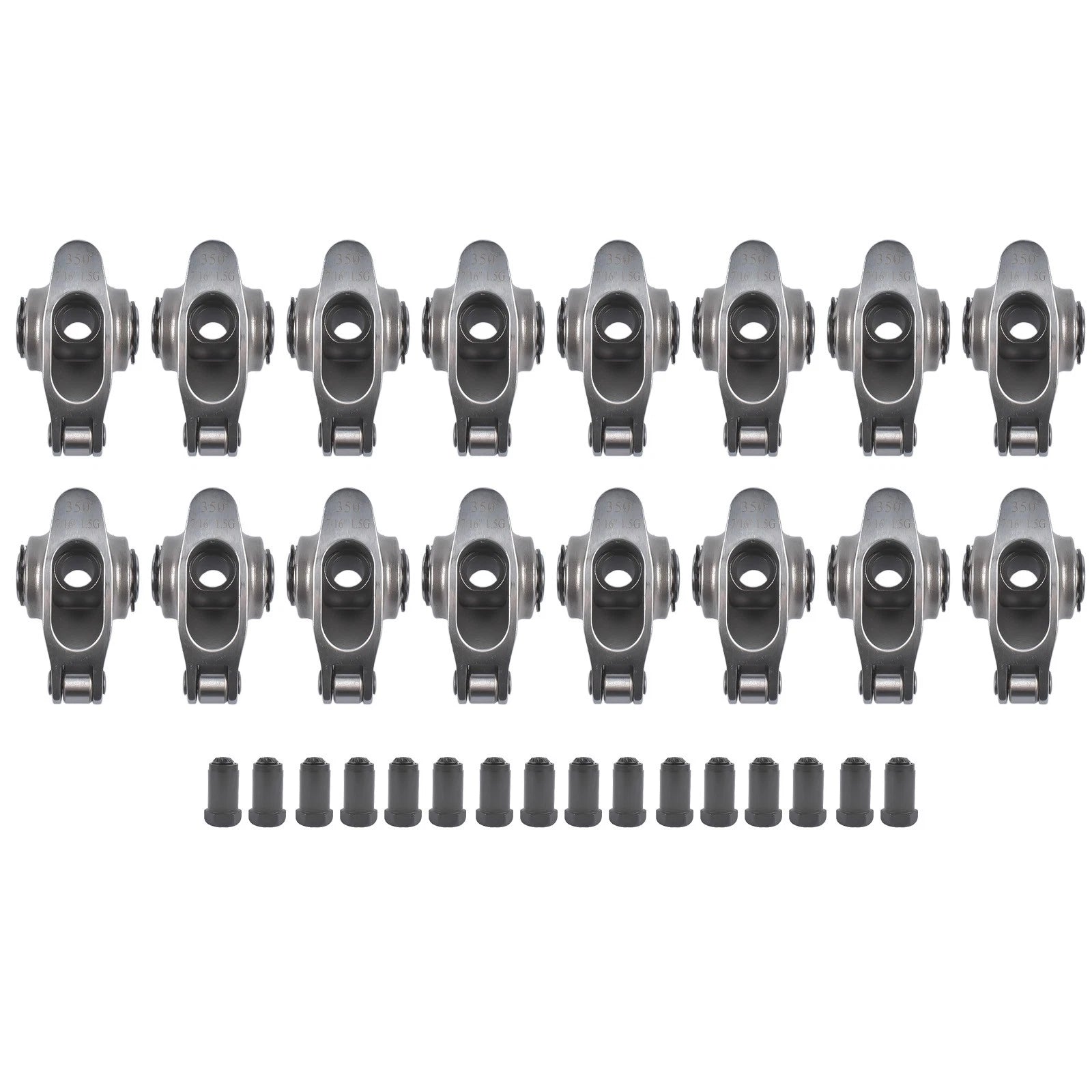 16x Roller Rocker Arm 1.5 Ratio 7/16 in for Small Block Chevy 350 (1969–1985)