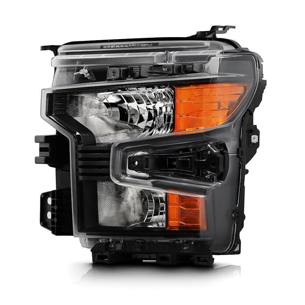 Halogen Headlight Pair for Chevy Silverado 1500 (2022–2026) w/Black Trim