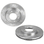 Front Slotted Dimpled 320mm Disc Brake Rotors + Pads for Triton MR (2018-2020)