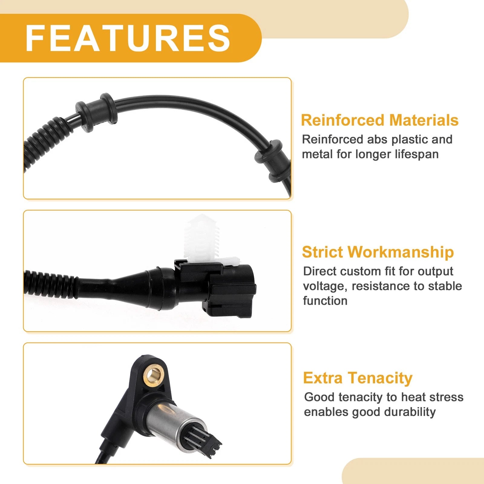 ABS Wheel Speed Sensor No. 6C2Z2C204AB for Ford E-150 (2003–2006) Front Left