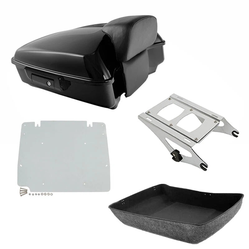 Chopped Trunk Backrest Mount Rack for Harley Touring Road Street Glide (2014–2026)