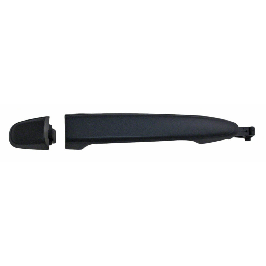 Replacement Black Plastic Front Passenger Side Exterior Door Handle w/o Keyhole